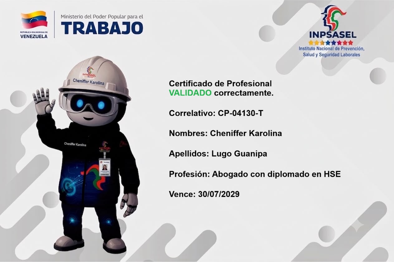 Certificado INPSASEL